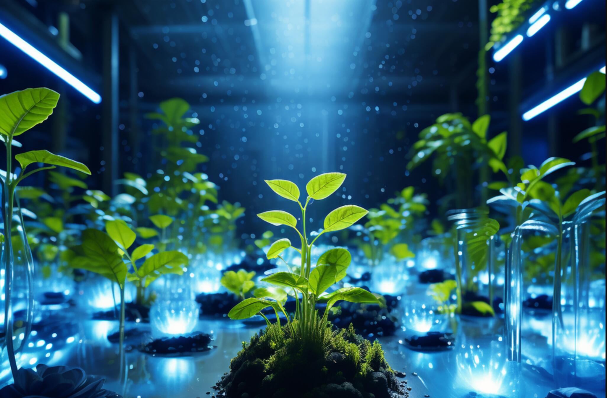 蓝色光对植物生长的影响图